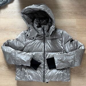 BCBGMaxAzria Silver Puffer Jacket